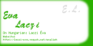 eva laczi business card